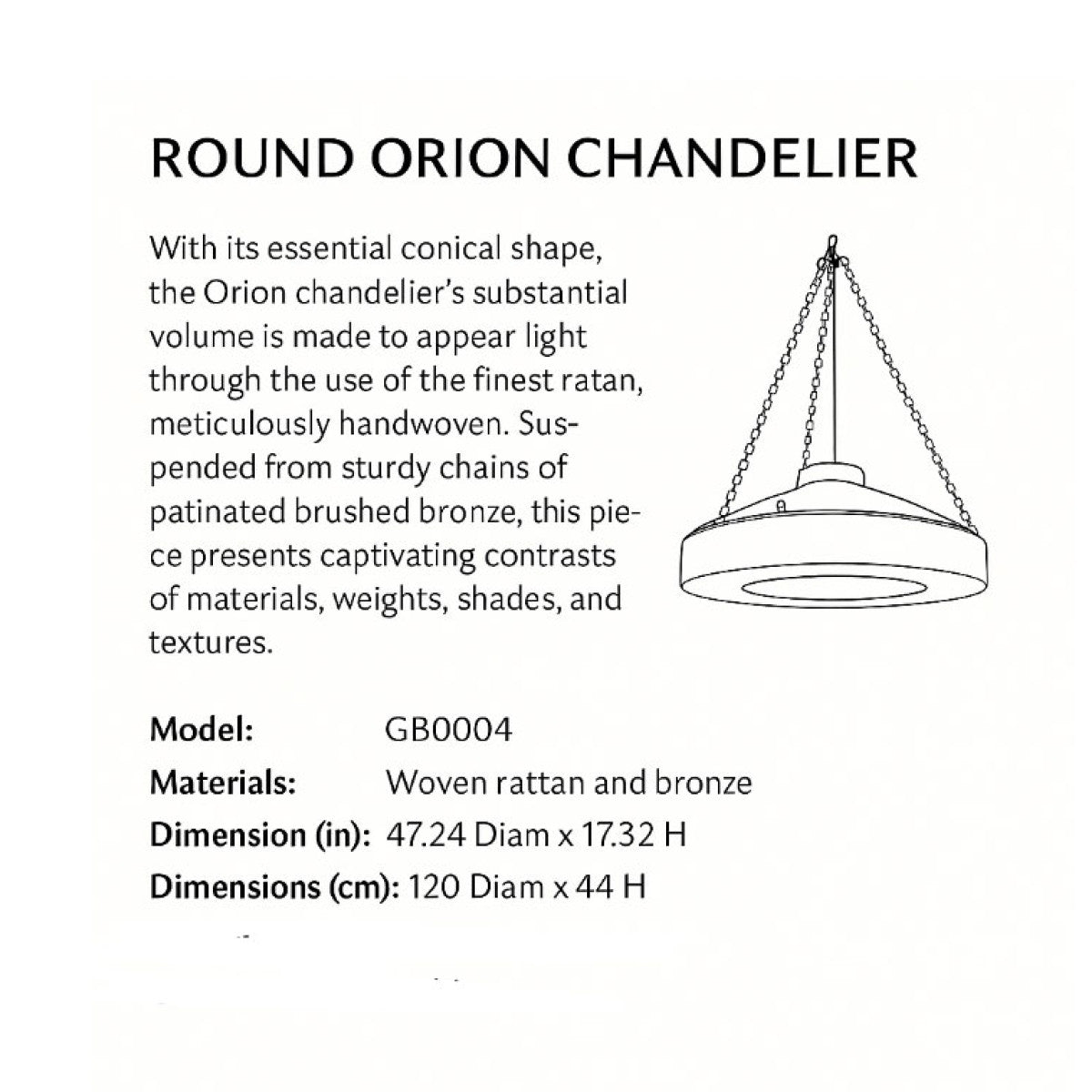 PS9015 Orion Chandelier