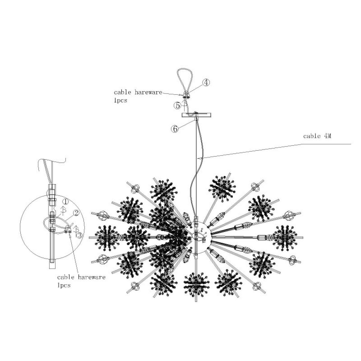QZ6175 Crystal Sputnik