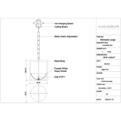 WM641 Michaela Chandelier